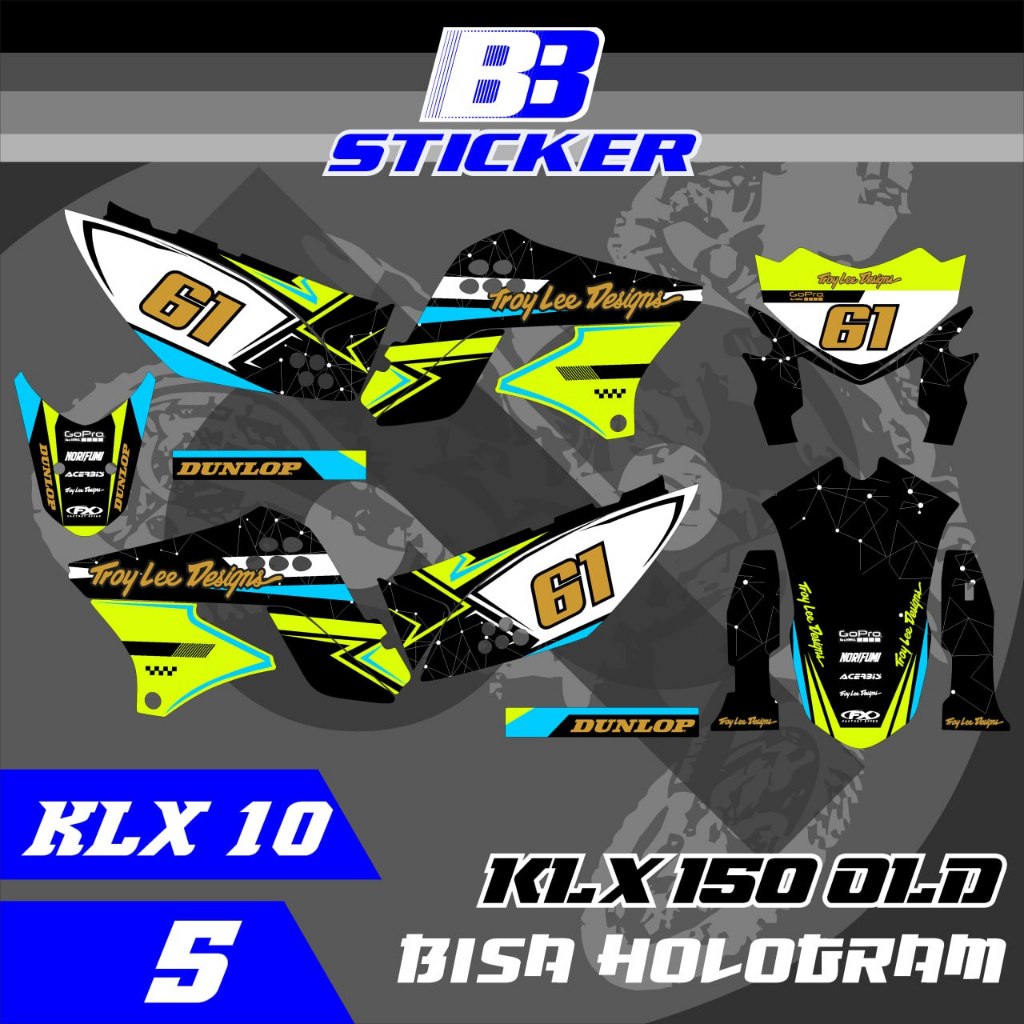 สติ๊กเกอร์ Klx StripStriping Old Klx Klx 150 SHORT REAR SPAKBRS Klx 10