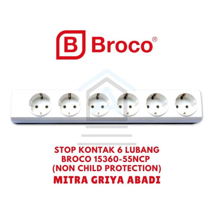 ซ็อกเก็ต 6 พิน Broco 15360-55NCP (ป้องกันเด็ก)