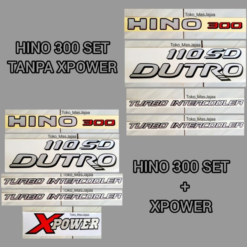 Hino สติกเกอร์อินเตอร์คูลเลอร์ 110Sd Dutro Turbo Hino 300xpower 300 Dutro 110Sd 1 ชุด