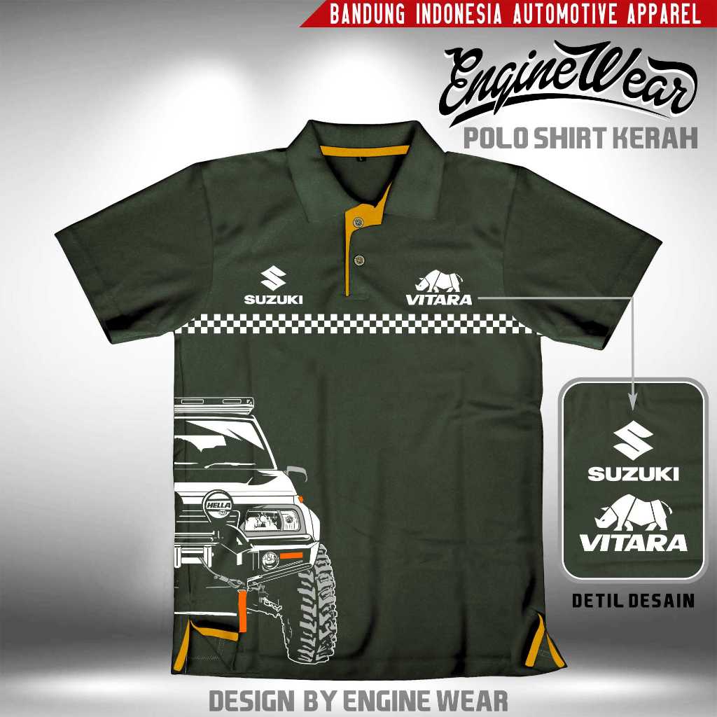 Vitara เสื้อโปโล suzuki Vitara เสื้อยืด escudo sidekick เสื้อยืดคอปก Jeep Offroad เสื้อยานยนต์เสื้อย