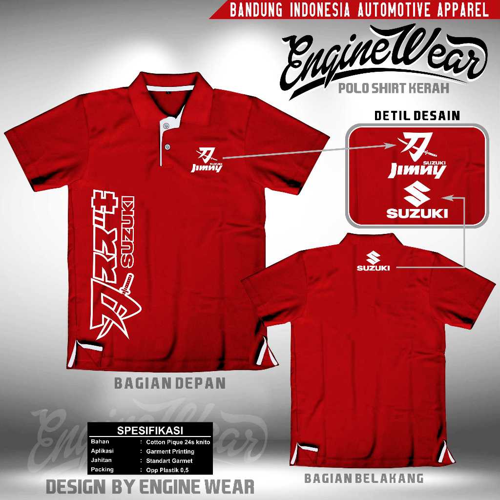 Jimny เสื้อโปโล Suzuki jiminy เสื้อโปโล Suzuki รถคอปกเสื้อ SJ410 LJ80 JB74 Katana sierra Offroad Har