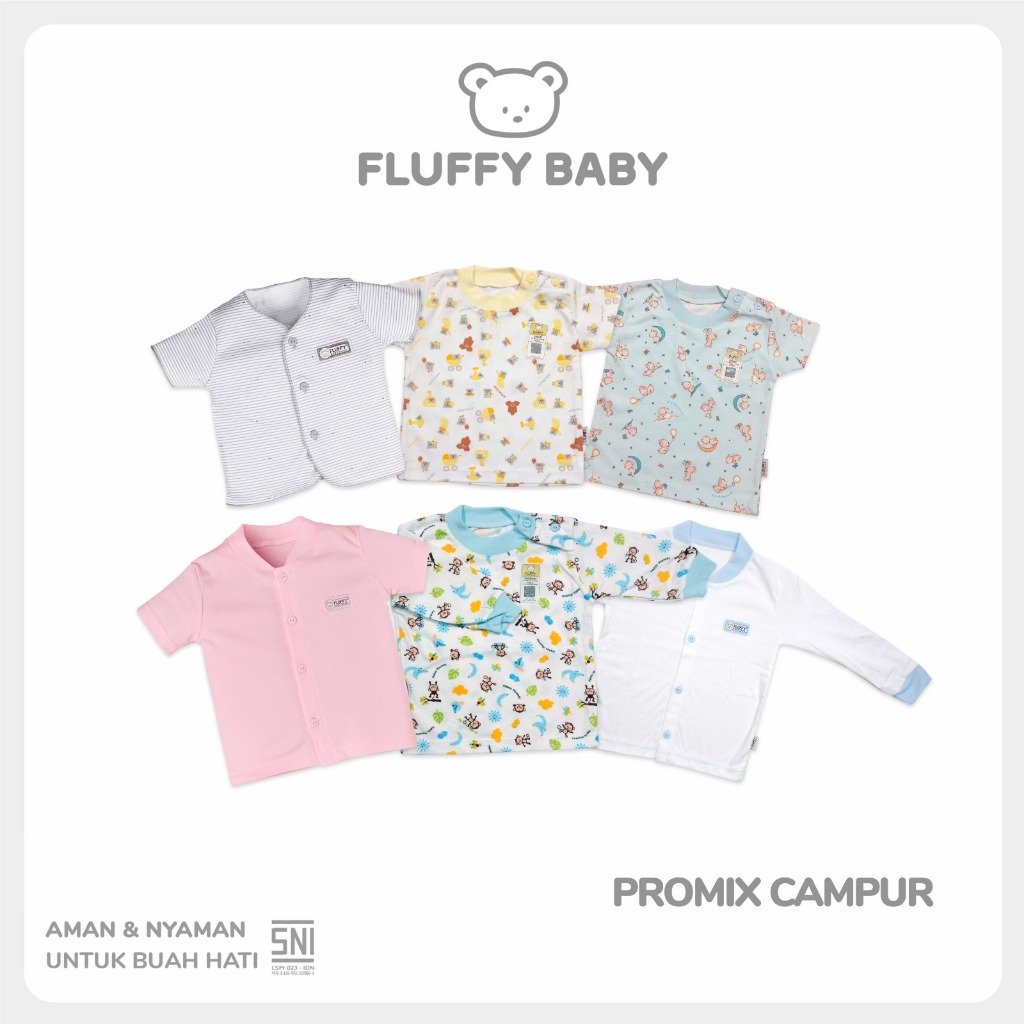 เสื้อผ้า FLUFFY Promix (6 ชิ้น) สุ่มลายและโมเดล