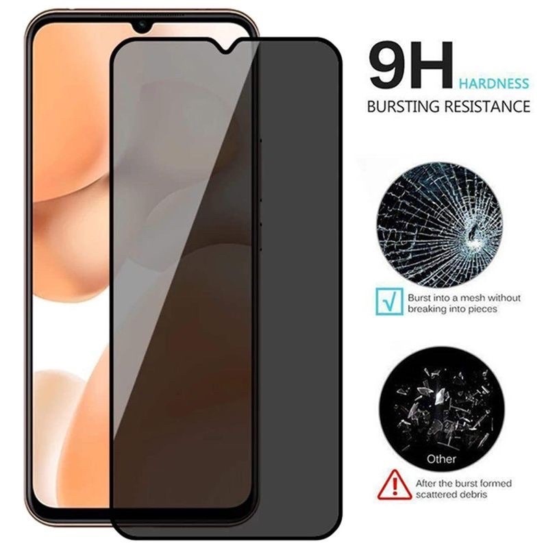 (การรับประกันใหม่) กระจกนิรภัย Anti Spy List สีดําความเป็นส่วนตัวเต็มรูปแบบสําหรับ SAMSUNG A06/A55/A