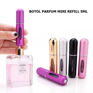 Karenza - Botol Parfum Mini Travelling ukuran 5ml /Botol Parfum Mini Travel/Bottle Spray Aluminium