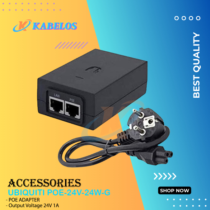 Ubiquiti POE-24V-24W-G PoE Adaptor 24V 1A Gigabit