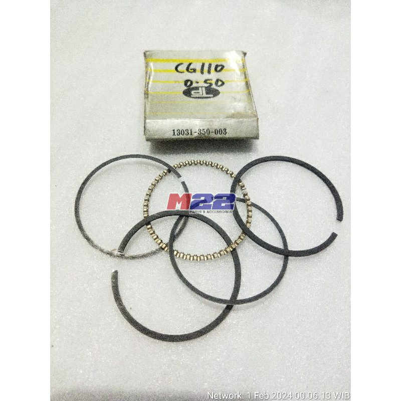 Honda CG110 CG 110 Benly S110 os 0 oversize 50 0.50 0.50 13031-350-003 TP แหวนลูกสูบ