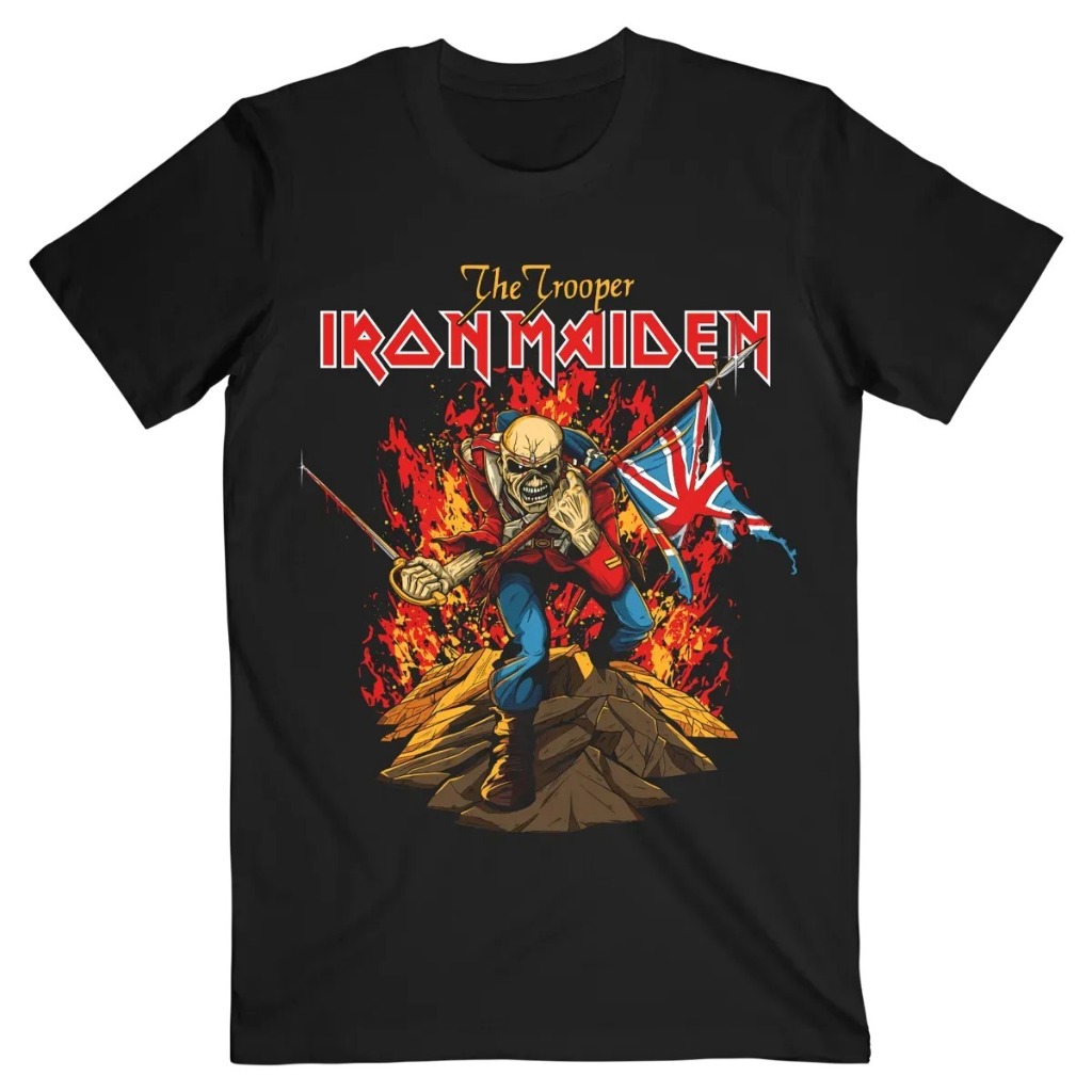The Trooper Iron Maiden Premium T-Shirt Band Iron Maiden | เสื ้ อยืดวงร ็ อคโลหะ