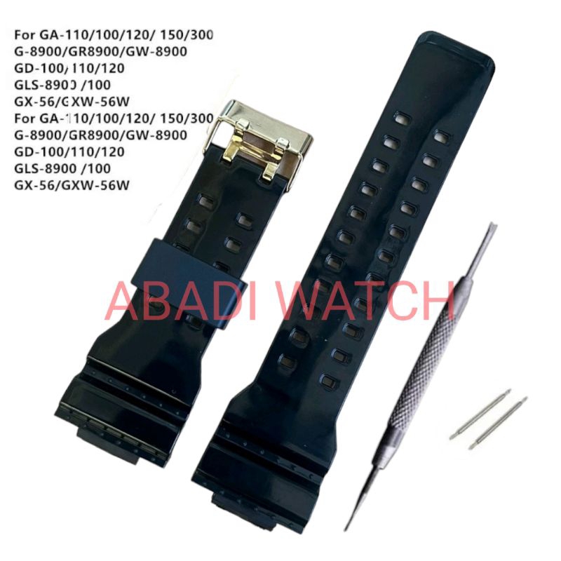 ฟรีสายนาฬิกา Casio G-Shock G 8900 G8900 Ga100 Ga 100 Ga-100 110 120 300 สายนาฬิกาเคลือบเงาสูง