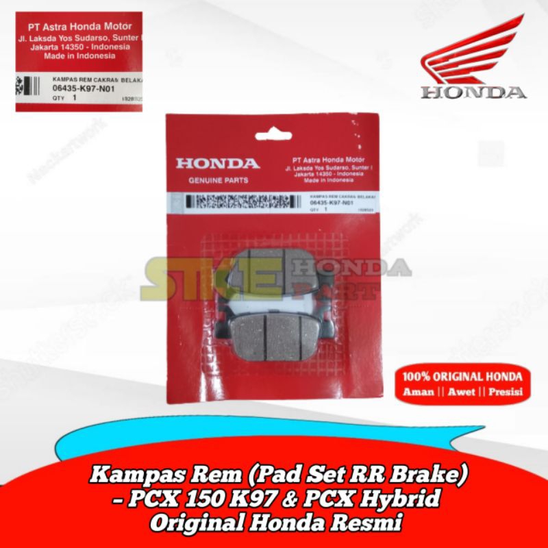 06435-K97-N01 ผ้าเบรคหน้า RR เบรค PCX 150 K97 PCX Hybrid Original Honda อย่างเป็นทางการ