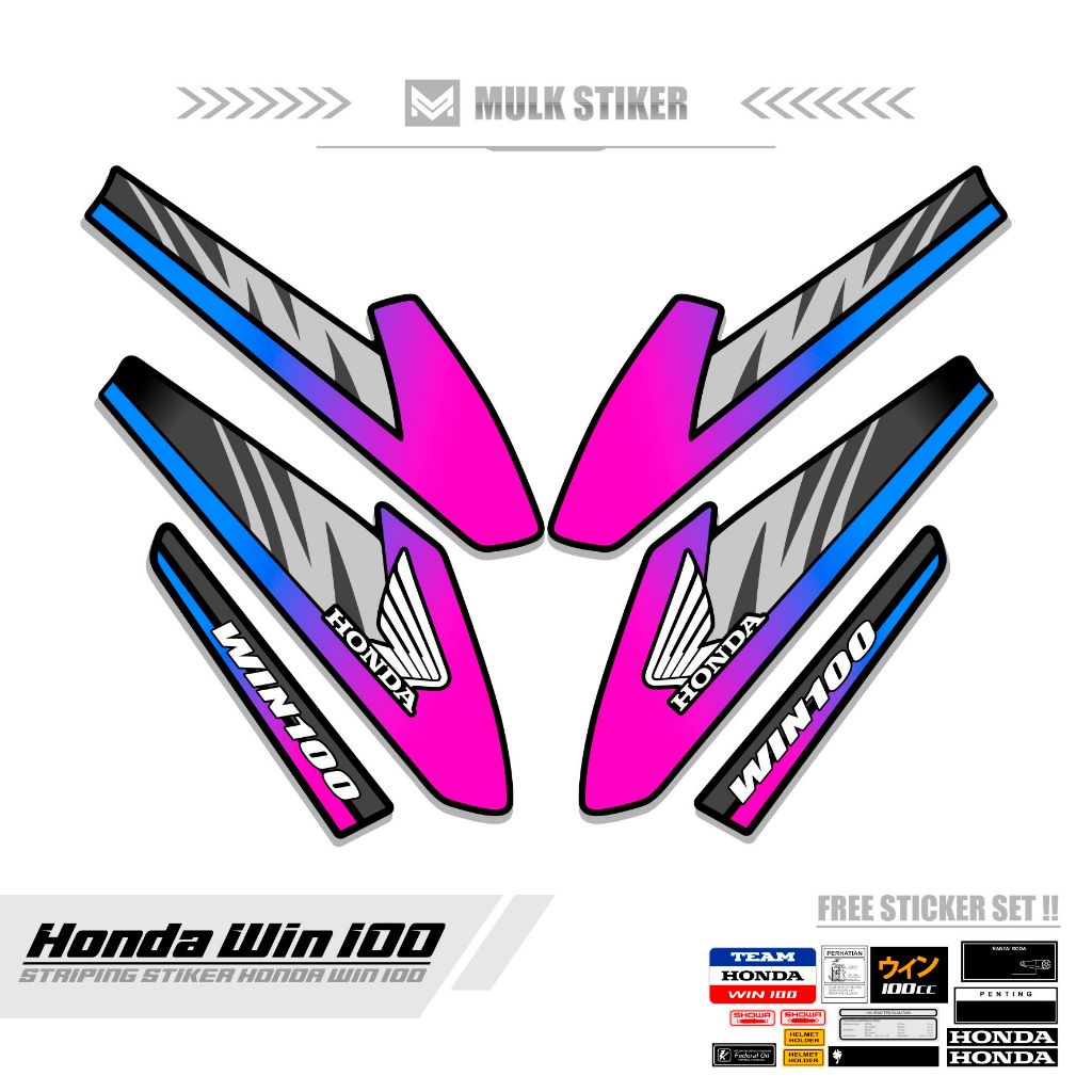 HONDA WIN STRIPING / MTF 33 / WIN 100 STICKER / WIN STICKER / STREET / STRIPING / SKOTLET / SKETOTLE