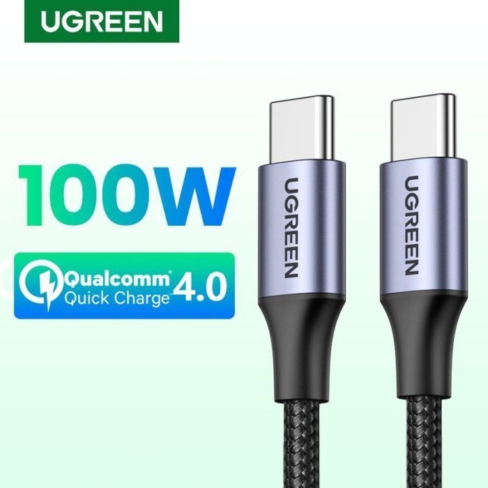 Ugreen USB-C 20v 5A to USB-C สายถัก 1 ม. สีดํา 70427 70429