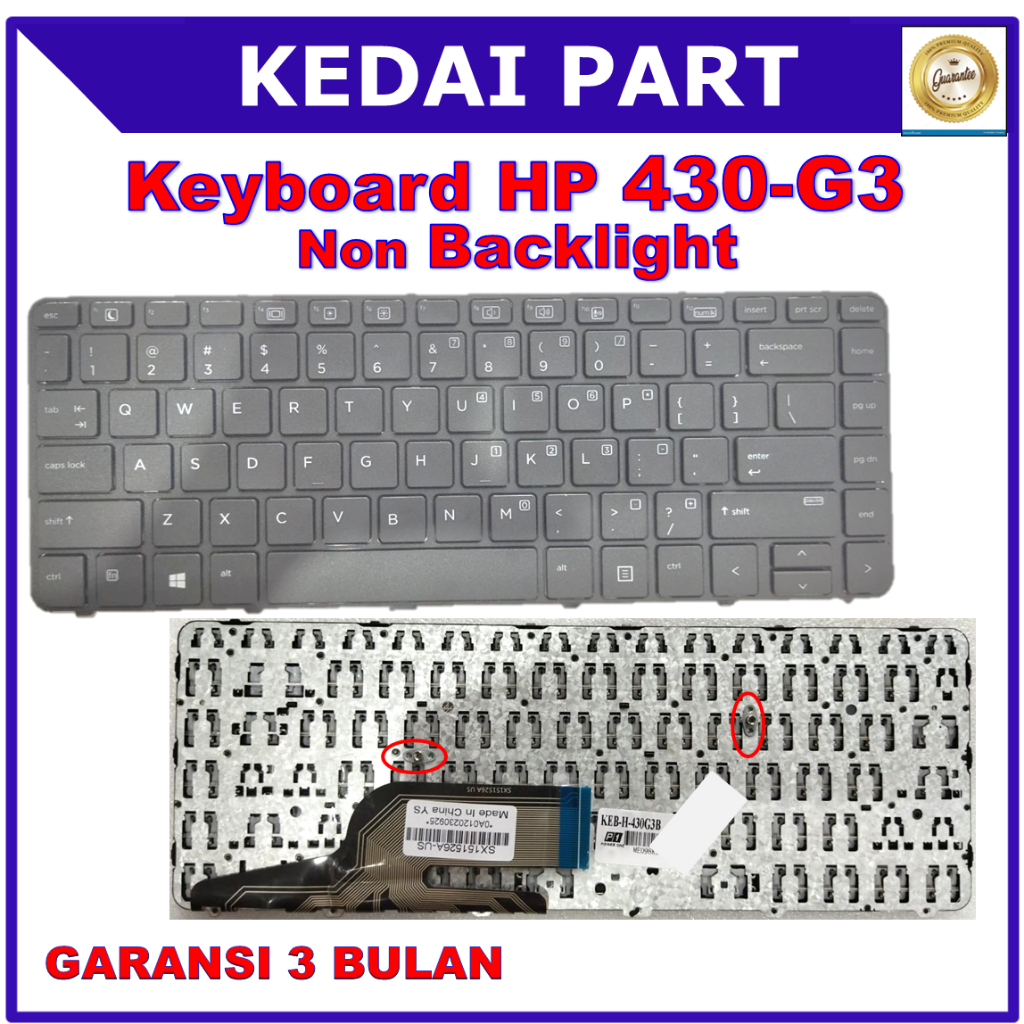 คีย์บอร์ด Hp Probook 430-G3 430 G3 430-G4 430 G4 440-G3 440 G3 440-G4 440 G4 445-G3 กรอบ