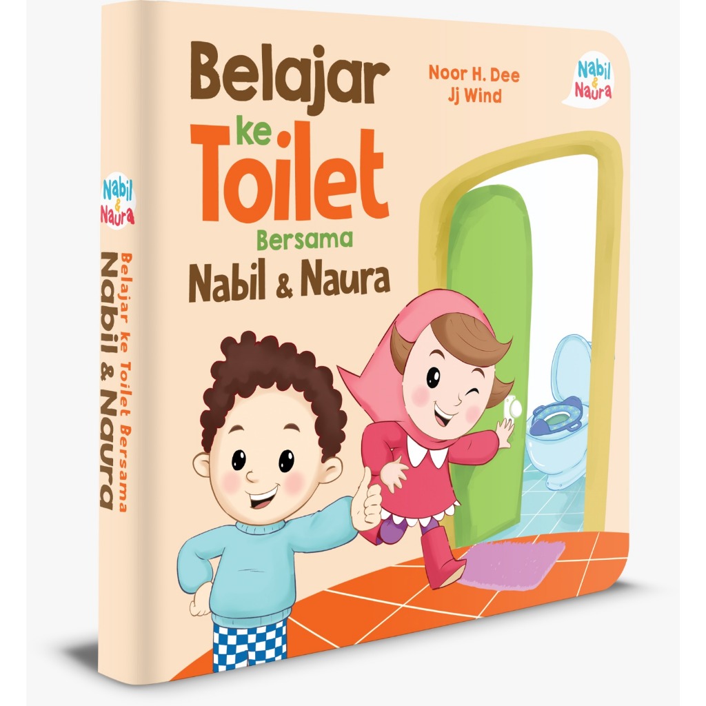 [Mizan] Nabil & Naura Series: Learning to Toilet with Nabil & Naura (Boardbook)