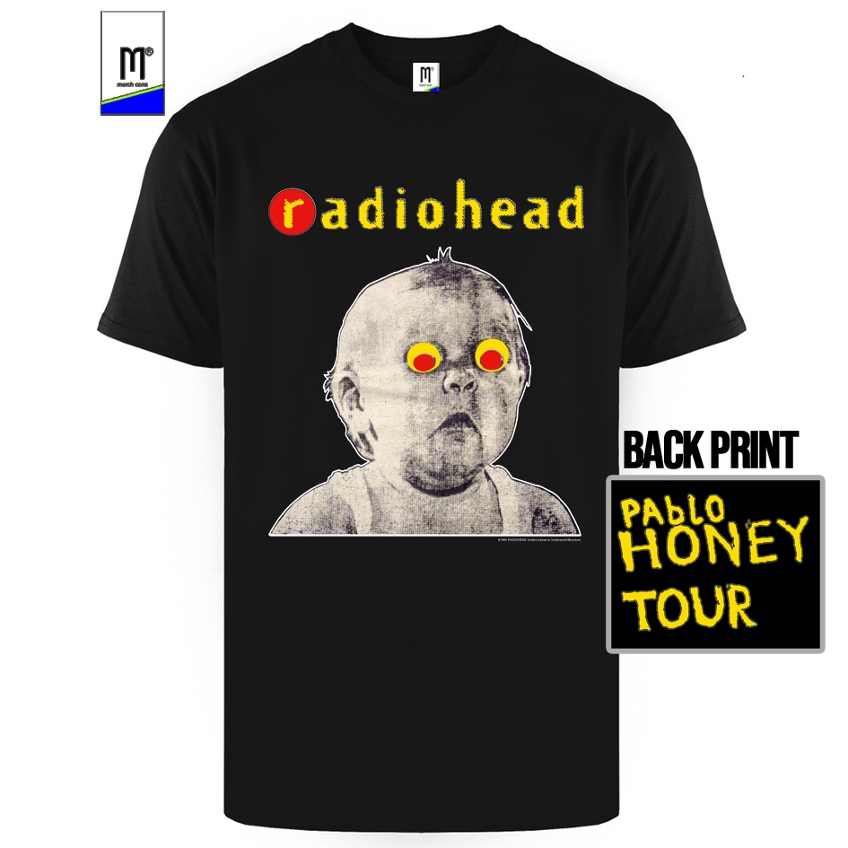 Built Up Radiohead Pablo Honey Black Music Band เสื้อยืด