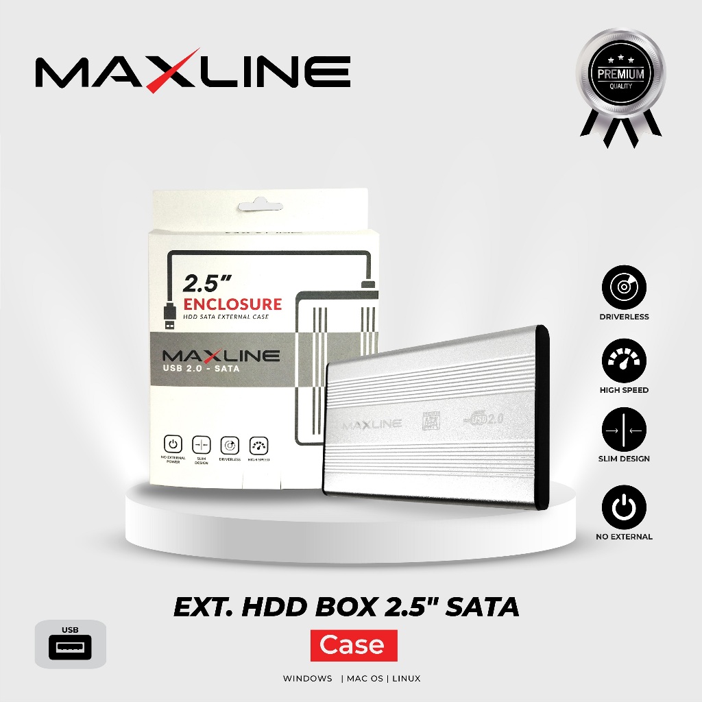 Enclosure HDD Maxtech USB 3.0 E25U3-0121 / E 25U3-0121 Black HDD SATA Case 2.5 นิ้ว - รับประกันอย่าง