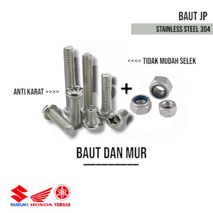 (10 ชิ้น) JP M4 x 10 Bolts / Philips M4 x 10 Pan Bolts / 4mm x 10 mm สแตนเลส 304 Anti-Rust Plus Bolt