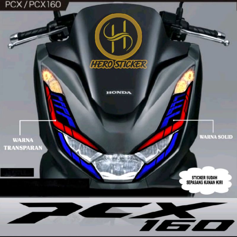 สติ๊กเกอร์ไฟหน้า pcx 160cc ใหม่ล่าสุด mix 2 สี
