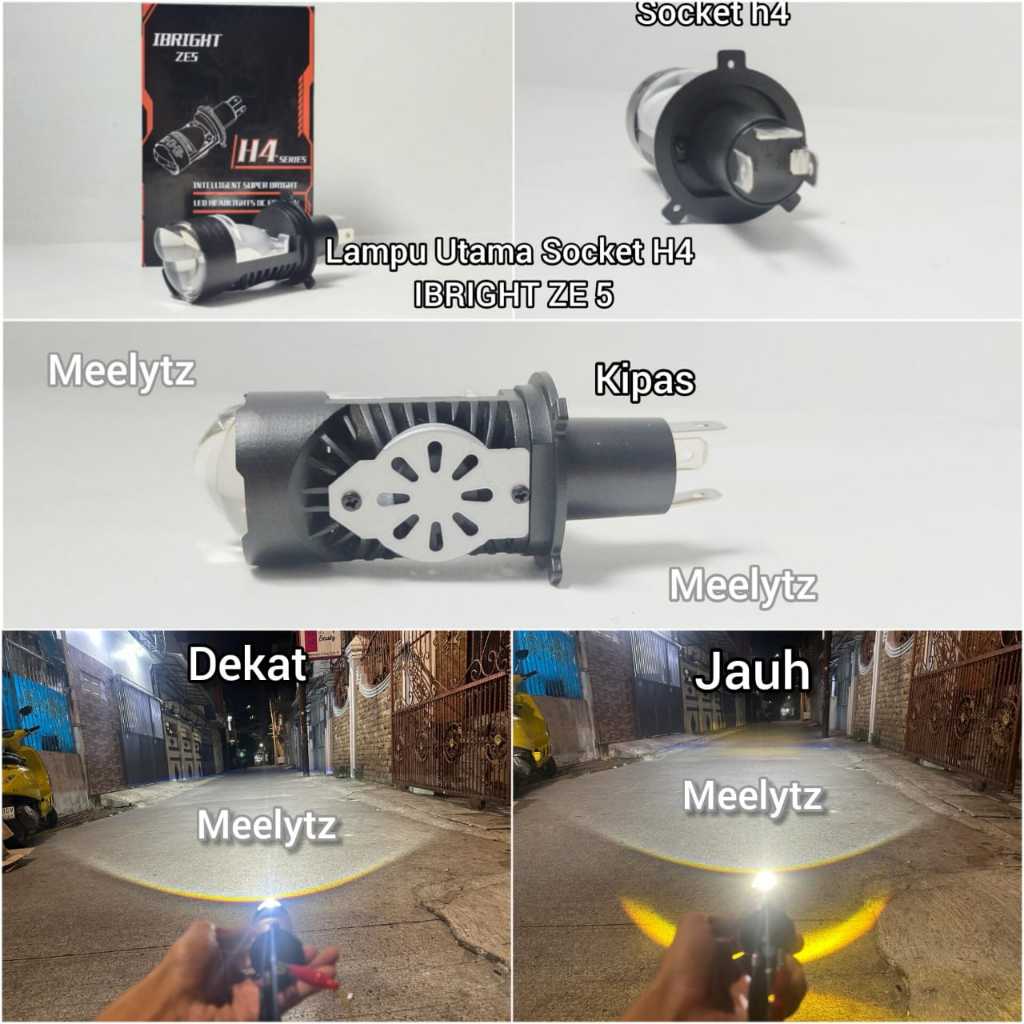 IBRIGHT ZE 5 - ไฟหน้า LED H4 ดั้งเดิมระดับพรีเมียม IBRIGHT ZE5 AC DC ต่ําสูงล่าสุด