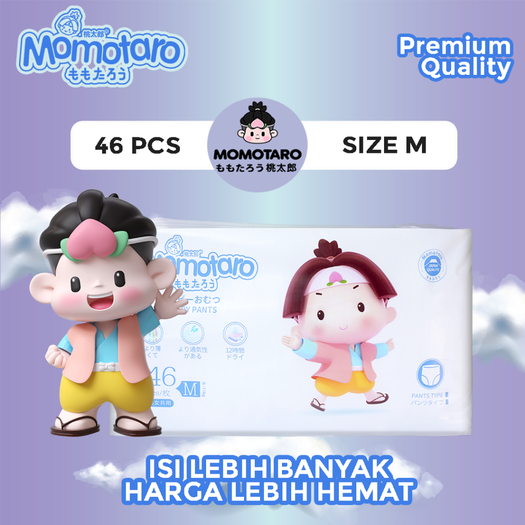 Momotaro Premium Quality Baby Diapers - กางเกง - M46