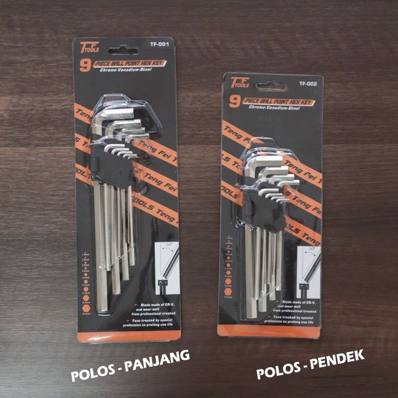 Star L Key / Plain L Key Set 9 ชิ้น Long L Key Ball Point Hex Key