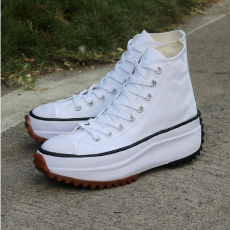 Putih HITAM Converse Run Star Hike รองเท้าผ้าใบ ส้นสูง พรีเมี่ยม สีดํา สีขาว สําหรับผู้หญิง