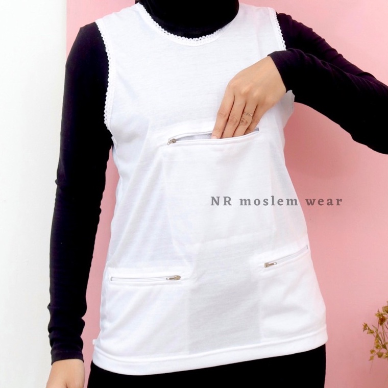 CODE Q33Q เสื้อเชิ้ตผู้หญิงพร้อมกระเป๋าสามเดียวพร้อมกระเป๋า HAJi UMROH ขนาด ML XL XXL 3L 4L 5L รหัส 