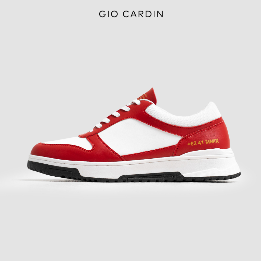 GIO CARDIN - รองเท้าผ้าใบผู้ชาย LAD 35 CNY - สีขาวแดง