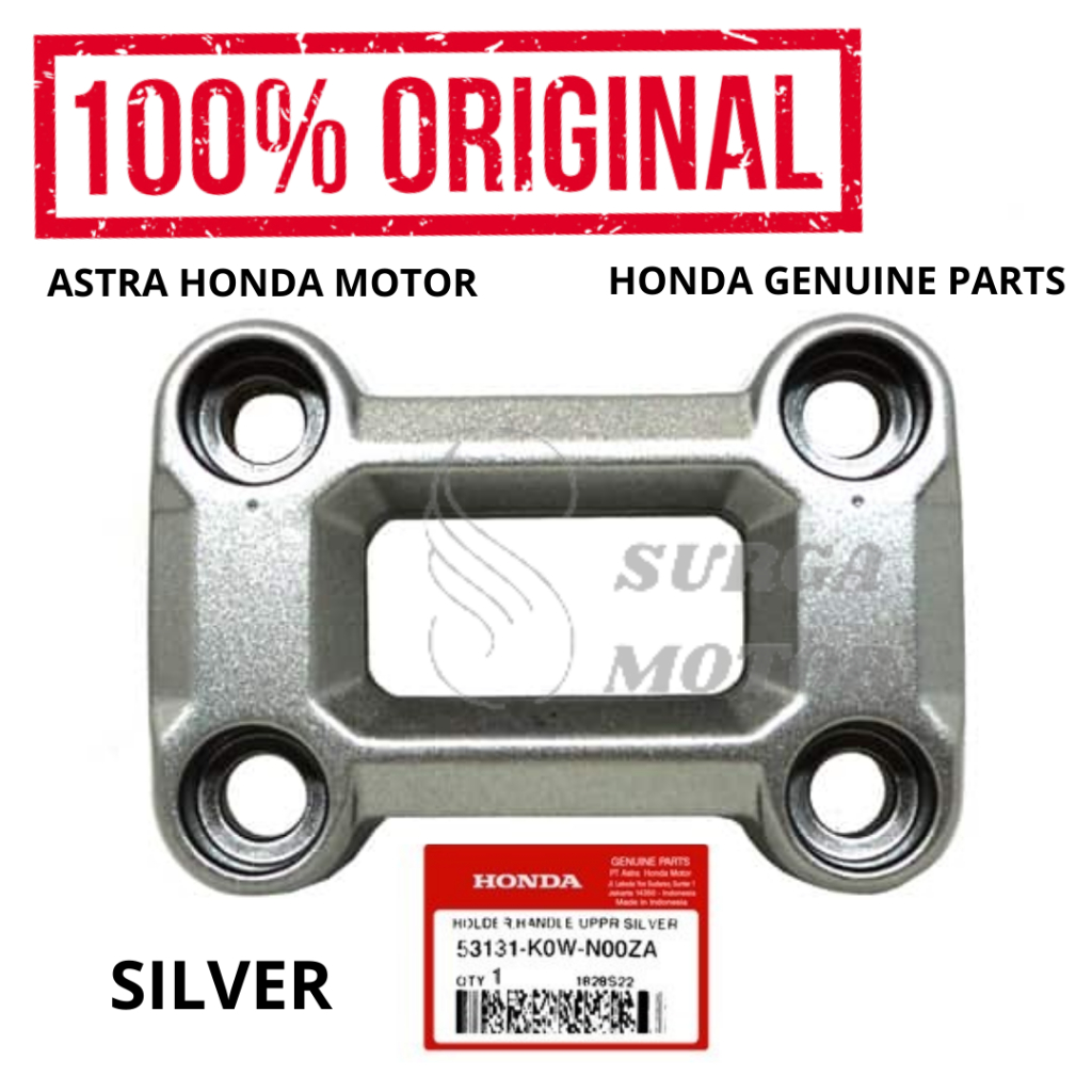 Handlebar Raiser ฝาครอบพวงมาลัย Upper Silver ADV 150 53131-K0W-N00ZA พวงมาลัย Handlebar Silfer ADV15