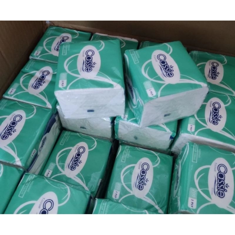 Cassie pop up tissue 200 แผ่น 2 play (1 slip/pack COTENTS 10 ชิ้น)
