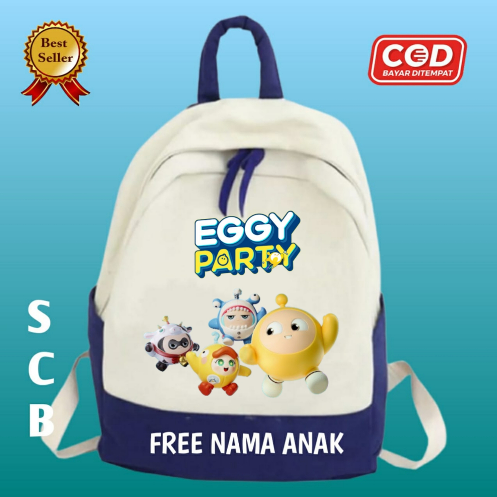 EGGY PARTY GAME CHILDRENS SCHOOL BACKPACK