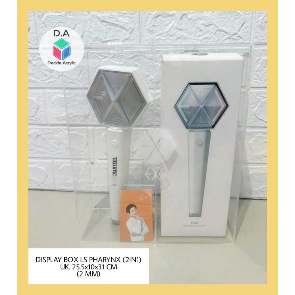 Decide อะคริลิคอะคริลิคกล่อง Lightstick Pharynx EXO-L EXOL EXOL 2in1 Custom เลเซอร์แกะสลัก Kpop Idol