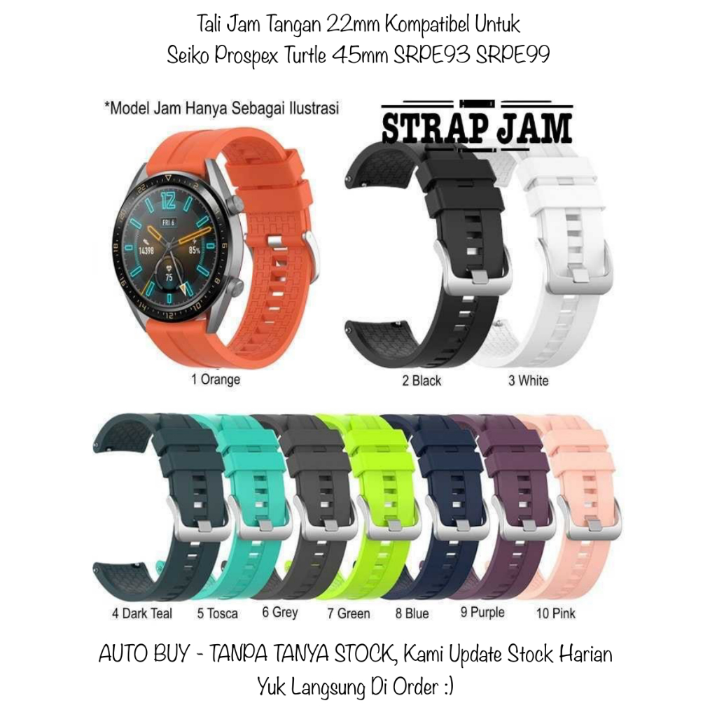 สายนาฬิกาข้อมือ สายยางซิลิโคน สําหรับ Seiko Prospex Turtle Watch Strap 45 มม. SRPE93 SRPE99 ขนาด 22 มม.