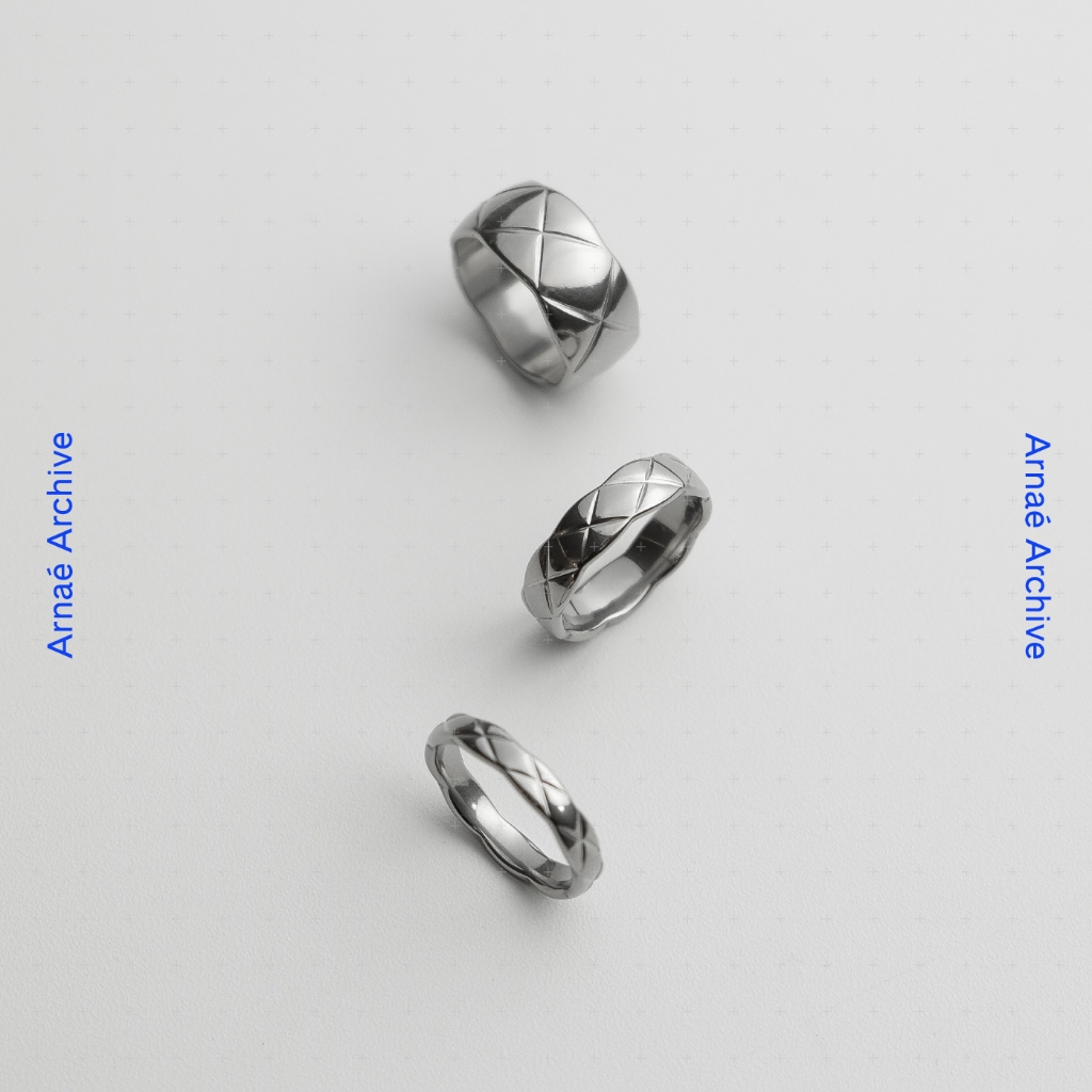 Arnaé Archive - Rhombus Band Ring - แหวนสแตนเลส Unisex