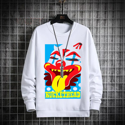 Crewneck Buckethead Guitarist เสื้อกันหนาวผ้าฝ้ายวัสดุขนแกะ