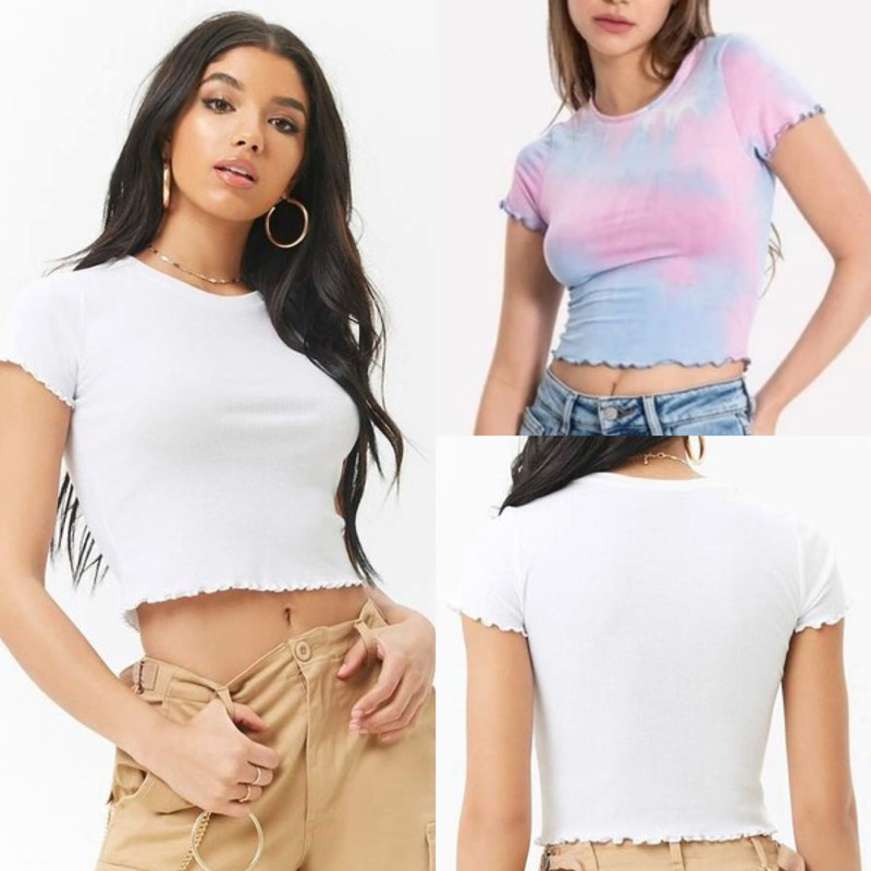 เสื้อครอปผู้หญิง GRADUATED เสื้อยืด K78