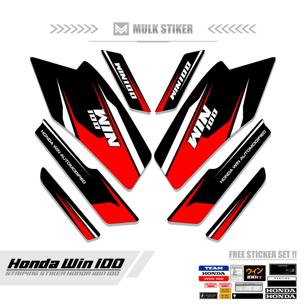 HONDA WIN STRIPING / MTF 81 / WIN 100 STICKER / WIN STICKER / STREET / STRIPING / SKOTLET / SKETOTLE