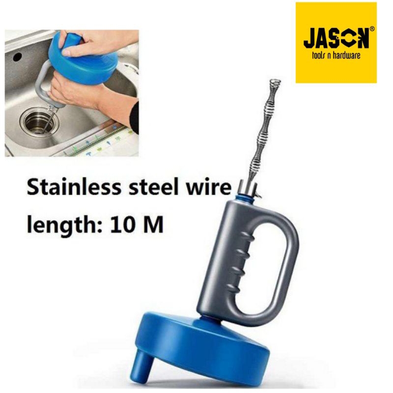 JASON 10M CLOGGED PIPE CLEANER / PIPE CLEANER 1/4" X 10M