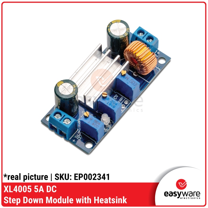 XL4005 5A DC โมดูลสเต็ปดาวน์พร้อมฮีทซิงค์