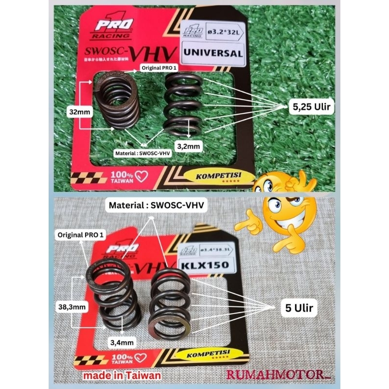 PRO1 PRO 1 RACING VALVE SPRING KLX CRF BEAT JUPITER COMPETITION