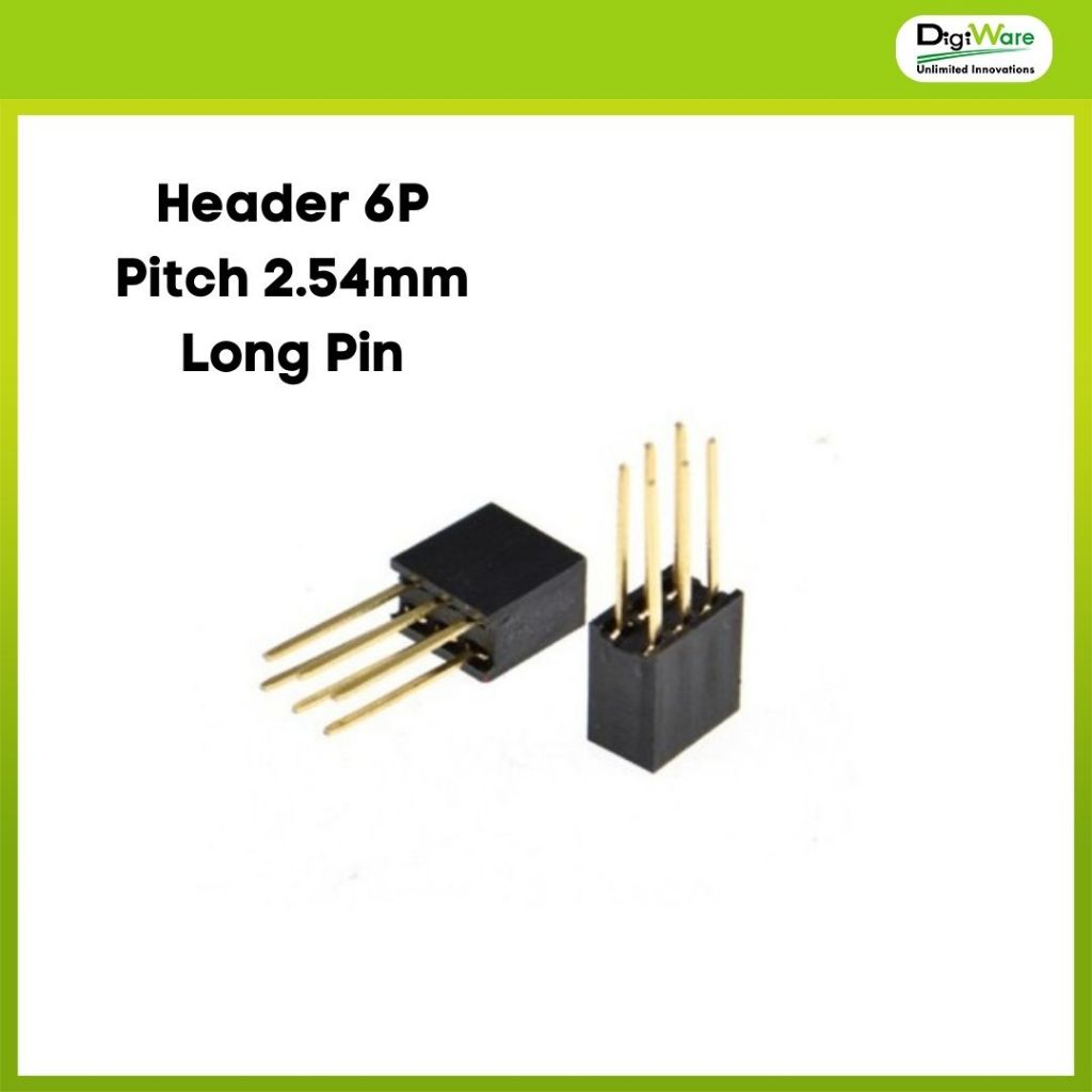 Header Female Long Pin Stackable 2x3 6 Pin