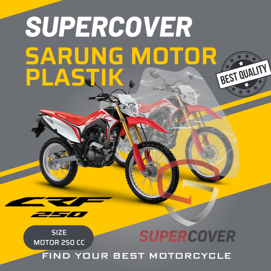 ซุปเปอร์คัฟ ผ้าคลุมรถมอเตอร์ไซค์พลาสติกใส, ทั้งหมด ชุด CRF 250 รถจักรยานยนต์พลาสติกผ้าคลุมรถมอเตอร์ไ