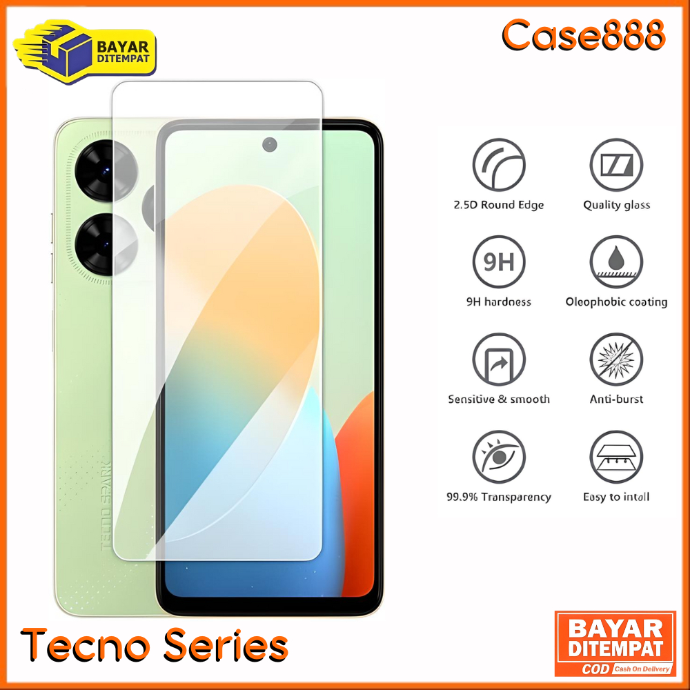 กระจกนิรภัย Tecno Spark 9 Pro 20 20C Anti-Scratch 9H กระจกคุณภาพพรีเมี่ยม (กระจกนิรภัย)