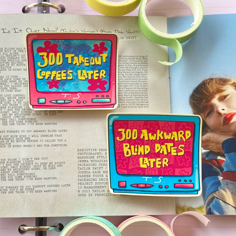 นี่เลย? | สติ๊กเกอร์สพันจ์บ็อบ แรงบันดาลใจ | สติ๊กเกอร์ Taylor Swift Die Cut