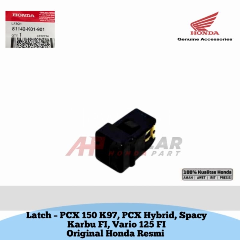 81142-K01-901 ตะขอลิ้นชักสลัก – PCX 150 K97, PCX Hybrid, Spacy คาร์บูเรเตอร์ FI, Vario 125 FI Origin