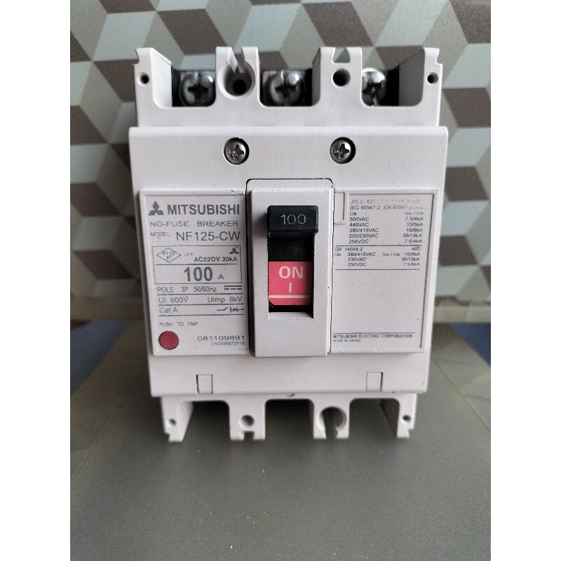 BREAKER MCCB MITSUBISHI 80A100A 125AMPERE