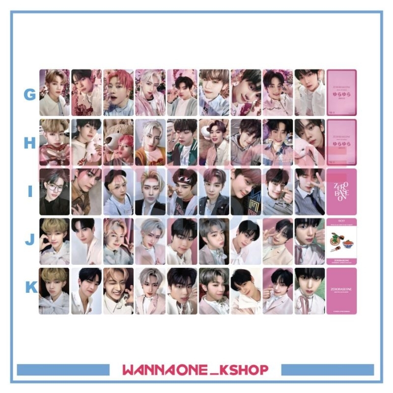 Photocard Zerobaseone YURA YURA ญี่ปุ่น zb1 อัลบั้ม fancon