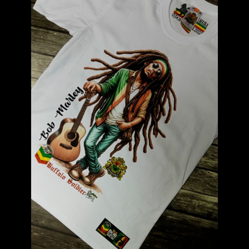 เสื้อยืด ลาย Rasta Bob Marley Javamaika Rasta Apparel Distro สไตล์ทหาร ของแท้