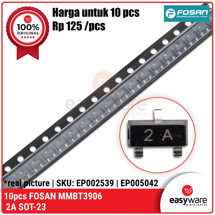 ทรานซิสเตอร์ 10x MMBT3906 2A SOT-23 ทรานซิสเตอร์ Bipolar MMBT 3906