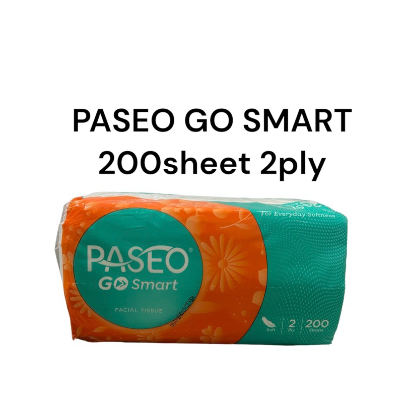 Paseo GO SMART กระดาษทิชชู่ 200 แผ่น 2 ชั้น