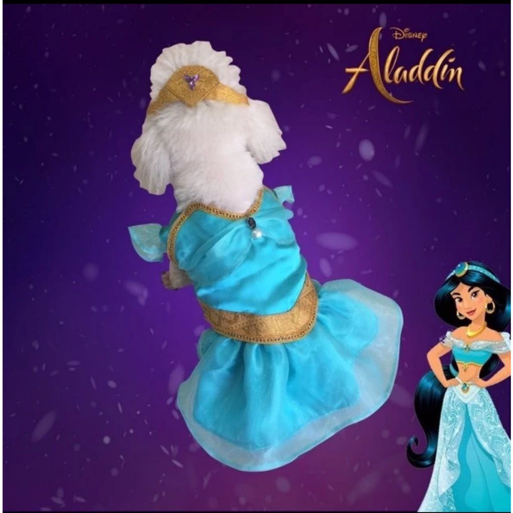 Jasmine Costume Dog Cat เสื้อผ้าสัตว์เลี้ยง Size S